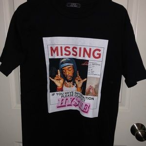 HY$TE Lil Uzi Vert “Missing” Black T-Shirt Medium